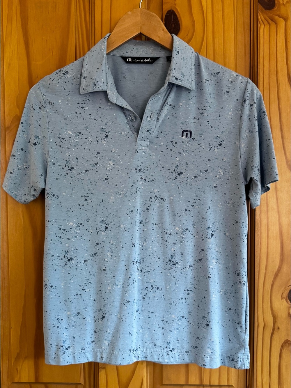 Travis Mathew Light Blue Speckle Polo
